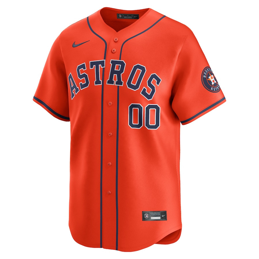 Houston Astros Alternate Limited Custom Orange MLB Jersey Men's