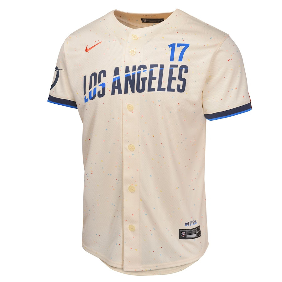 Shohei Ohtani 17 Los Angeles Dodgers 2024 City Connect Limited Cream MLB Jersey Youth