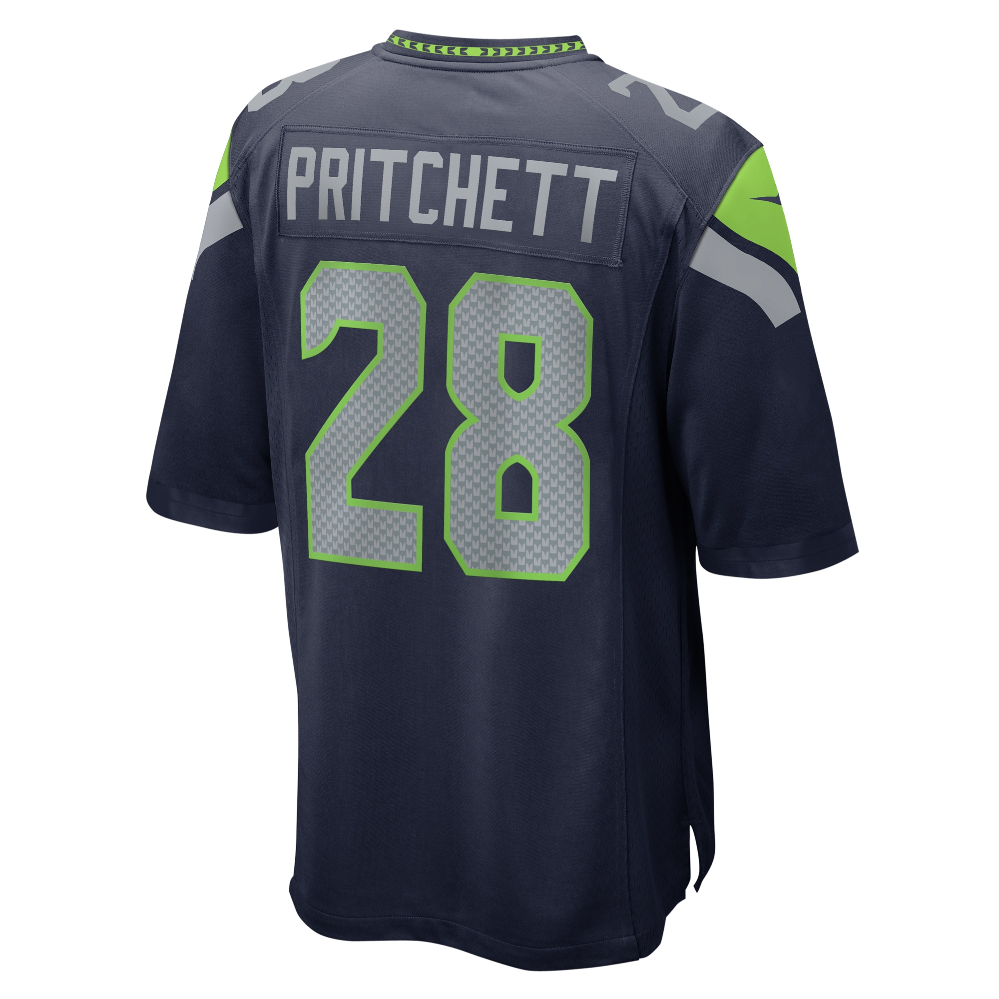 Seattle Seahawks Nehemiah Pritchett College Navy Game NFL Jersey Men's