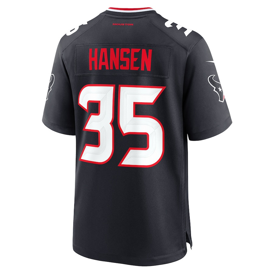 Jake Hansen 35 Houston Texans Team Game Navy NFL Jersey Men's