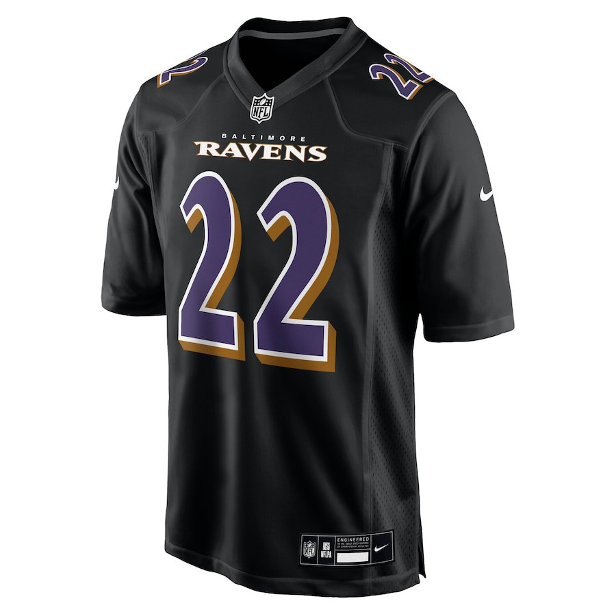 Derrick Henry 22 Baltimore Ravens Fashion Carbon Black NFL Jersey Men's