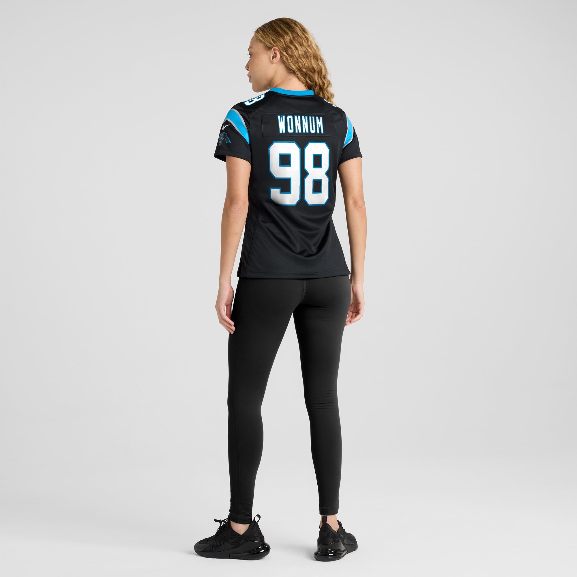 Carolina Panthers D.J. Wonnum Black Game NFL Jersey Women's
