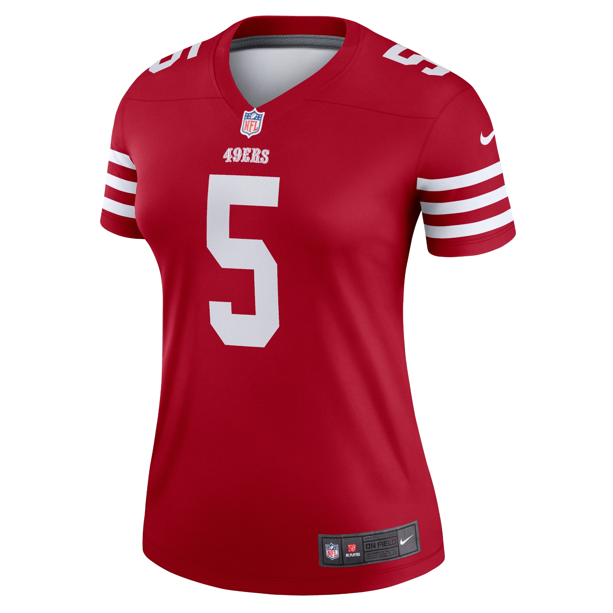 San Francisco 49ers Trey Lance Scarlet Legend Player Performance Top NFL Jersey Women's