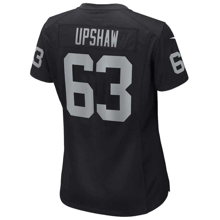 Gene Upshaw 63 Las Vegas Raiders Team Game Black NFL Jersey Women's