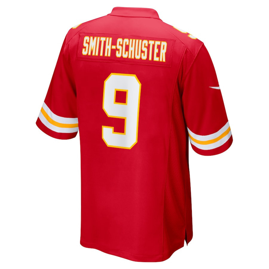 JuJu Smith-Schuster #9 Kansas City Chiefs Super Bowl LIX Red NFL Jersey Youth