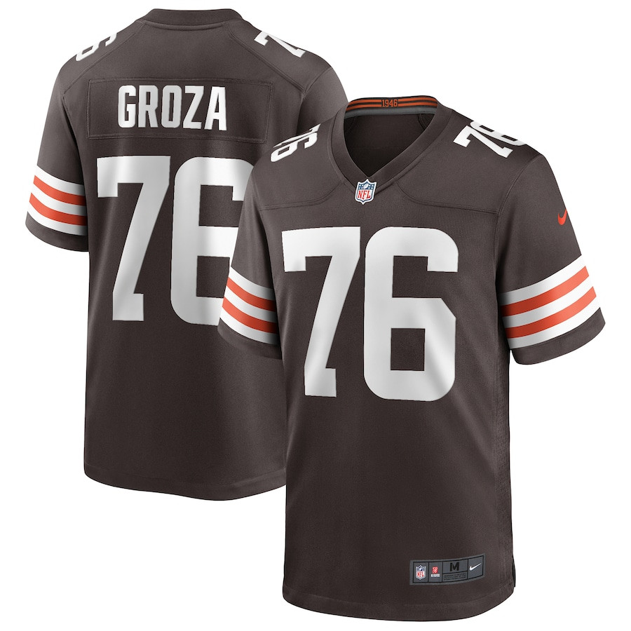Lou Groza 76 Cleveland Browns Game Retired Brown NFL Jersey Men's