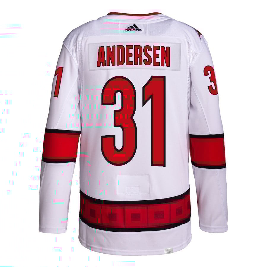 Frederik Andersen 31 Carolina Hurricanes Away Primegreen White NHL Jersey Men's