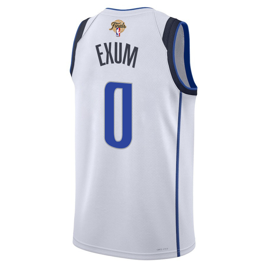 Dante Exum 0 Dallas Mavericks 2024 FINALS PATCH Swingman Association Editio White NBA Jersey Men's