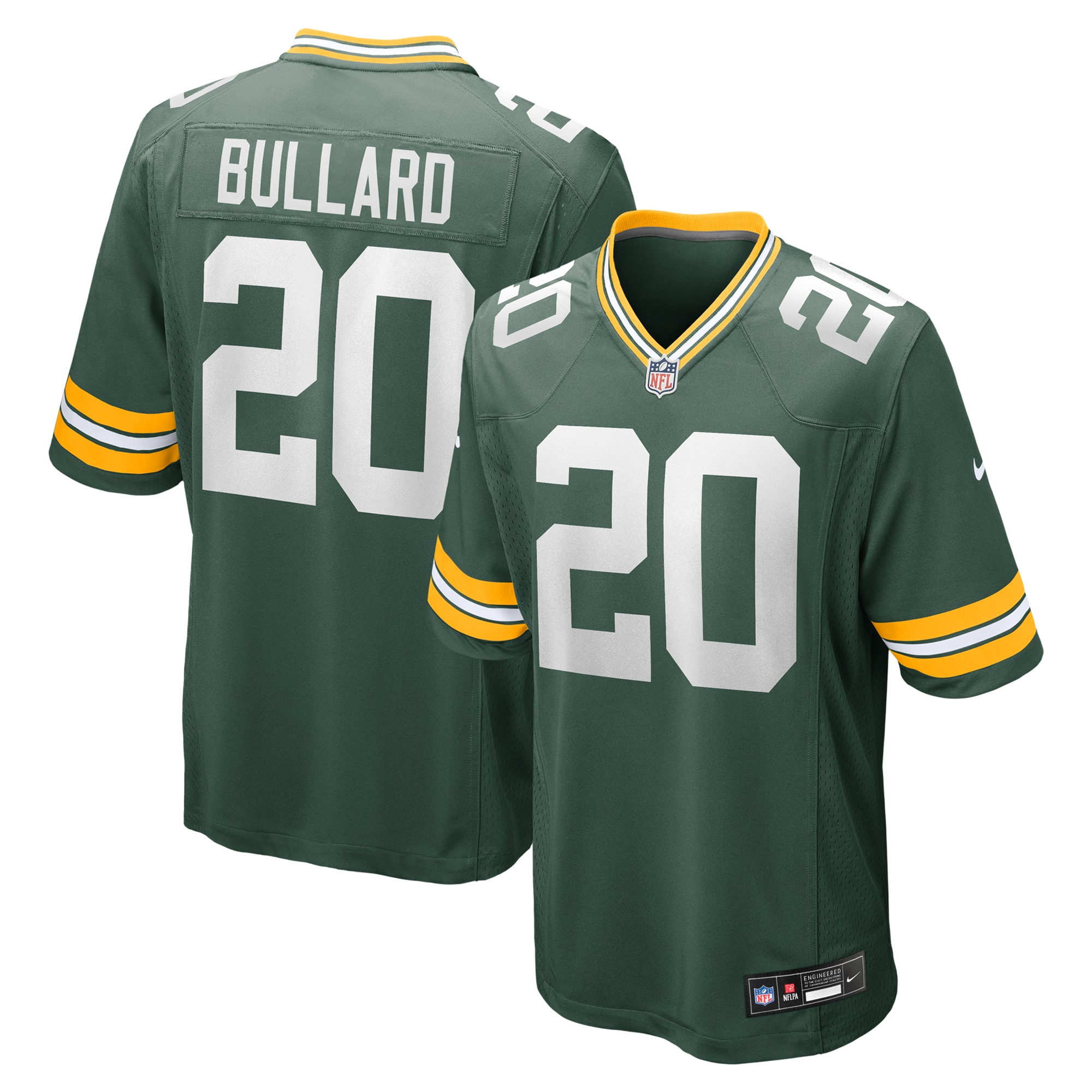 Green Bay Packers Javon Bullard Green Game NFL Jersey Men's