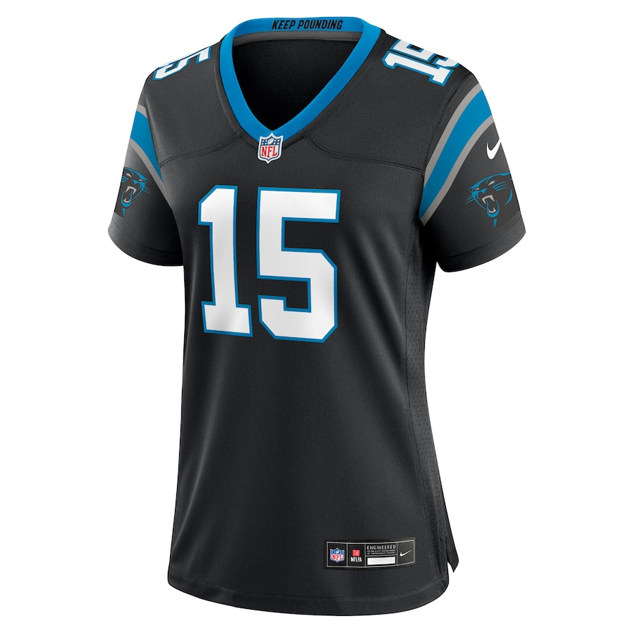 Jonathan Mingo 15 Carolina Panthers Game Black NFL Jersey Women's