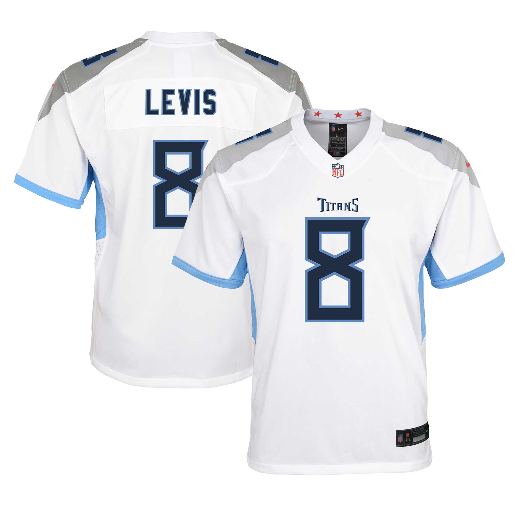 Tennessee Titans Will Levis White Player Game NFL Jersey Youth