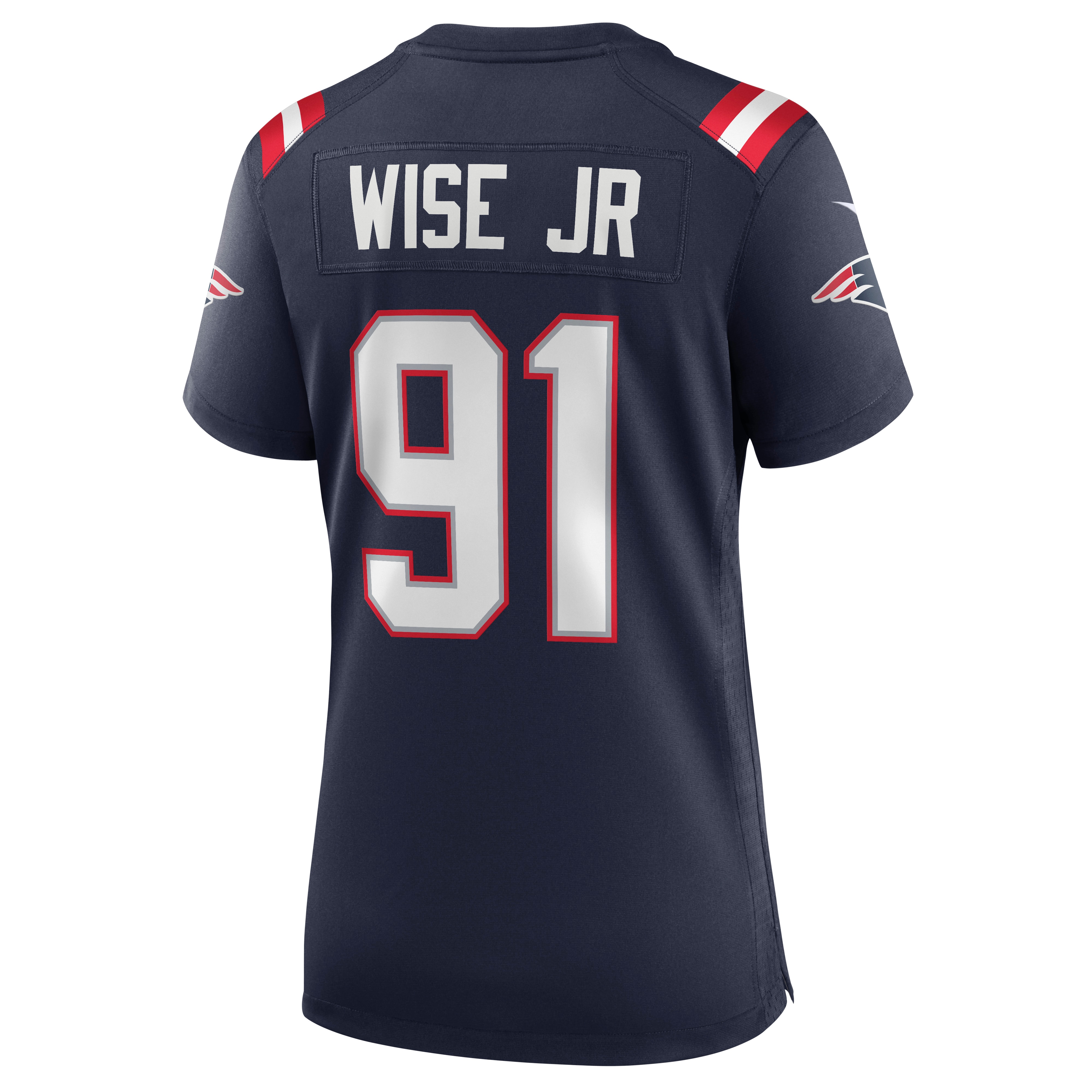 New England Patriots Deatrich Wise Jr. Navy Game NFL Jersey Women's
