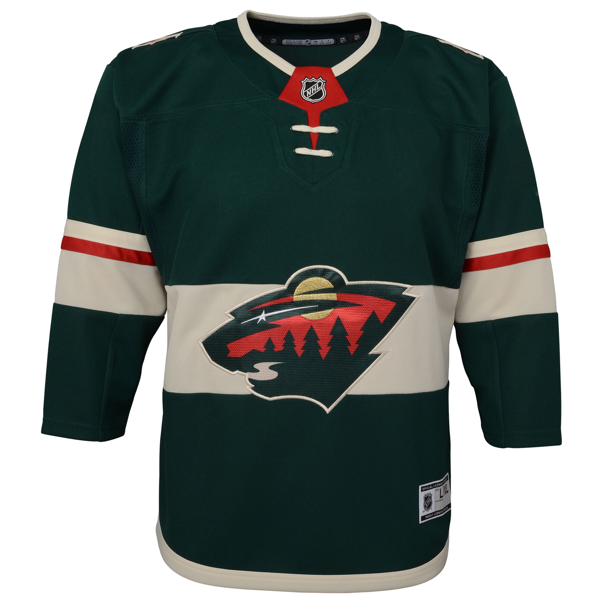 Minnesota Wild Green Home Premier Blank NHL Jersey Youth