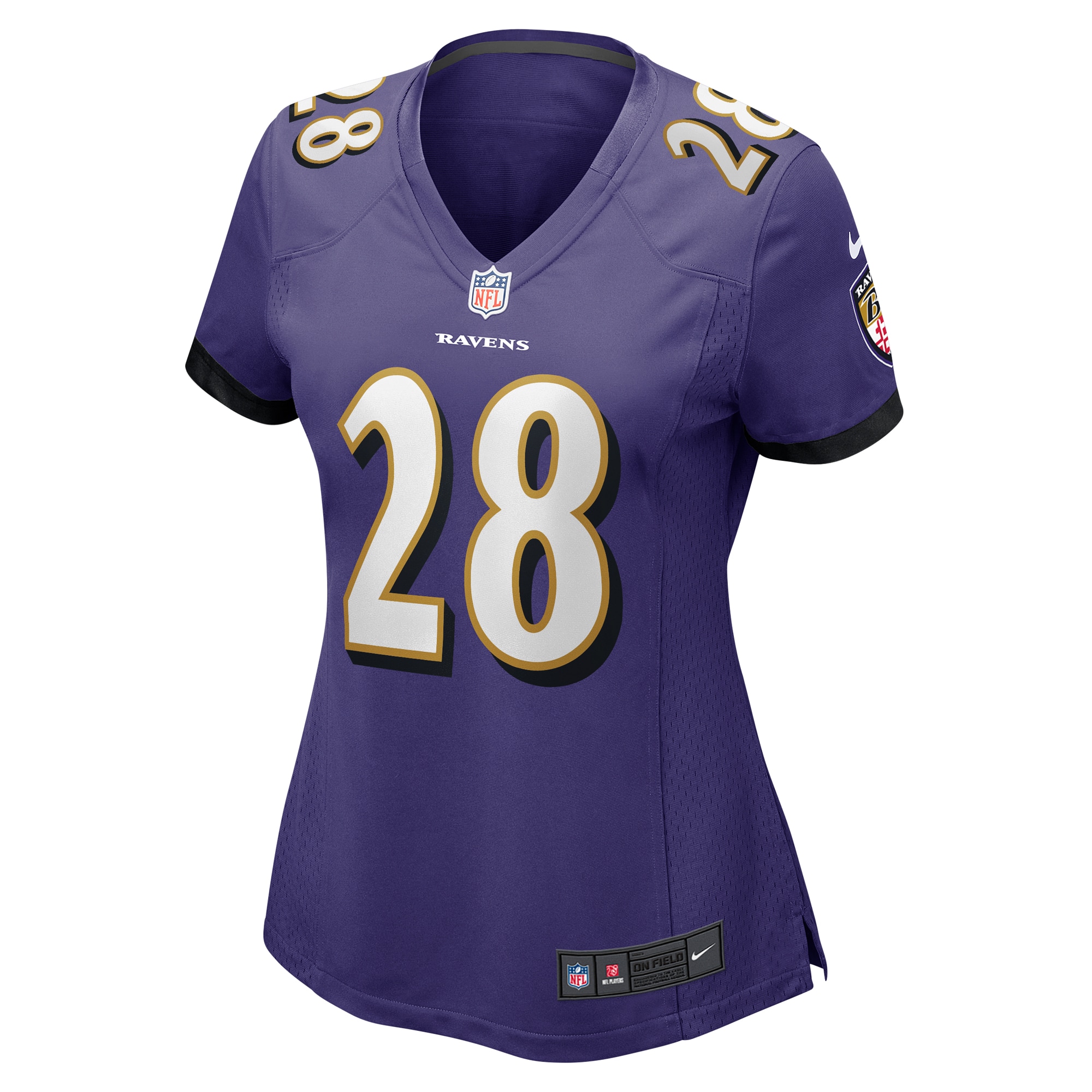 Baltimore Ravens Trayvon Mullen Jr. Purple Team Game NFL Jersey Women's