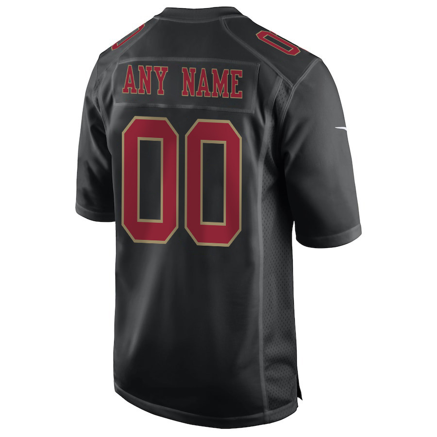 San Francisco 49ers Super Bowl LVIII Patch Fashion Game Custom Carbon Black NFL Jersey Men's