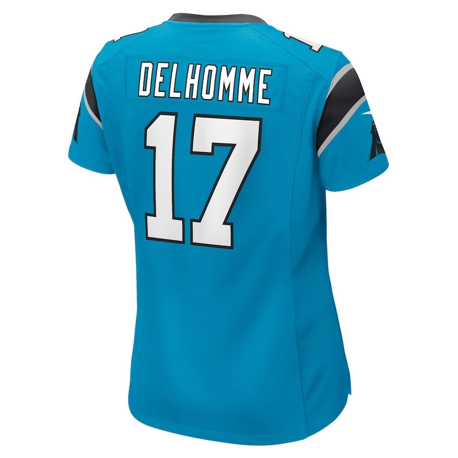 Jake Delhomme 17 Carolina Panthers Retired Blue NFL Jersey Women's