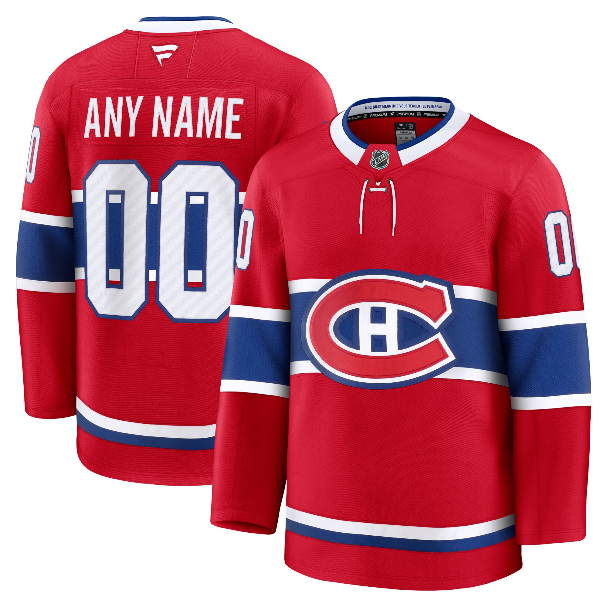 Montreal Canadiens Red Home Premium Custom NHL Jersey Men's
