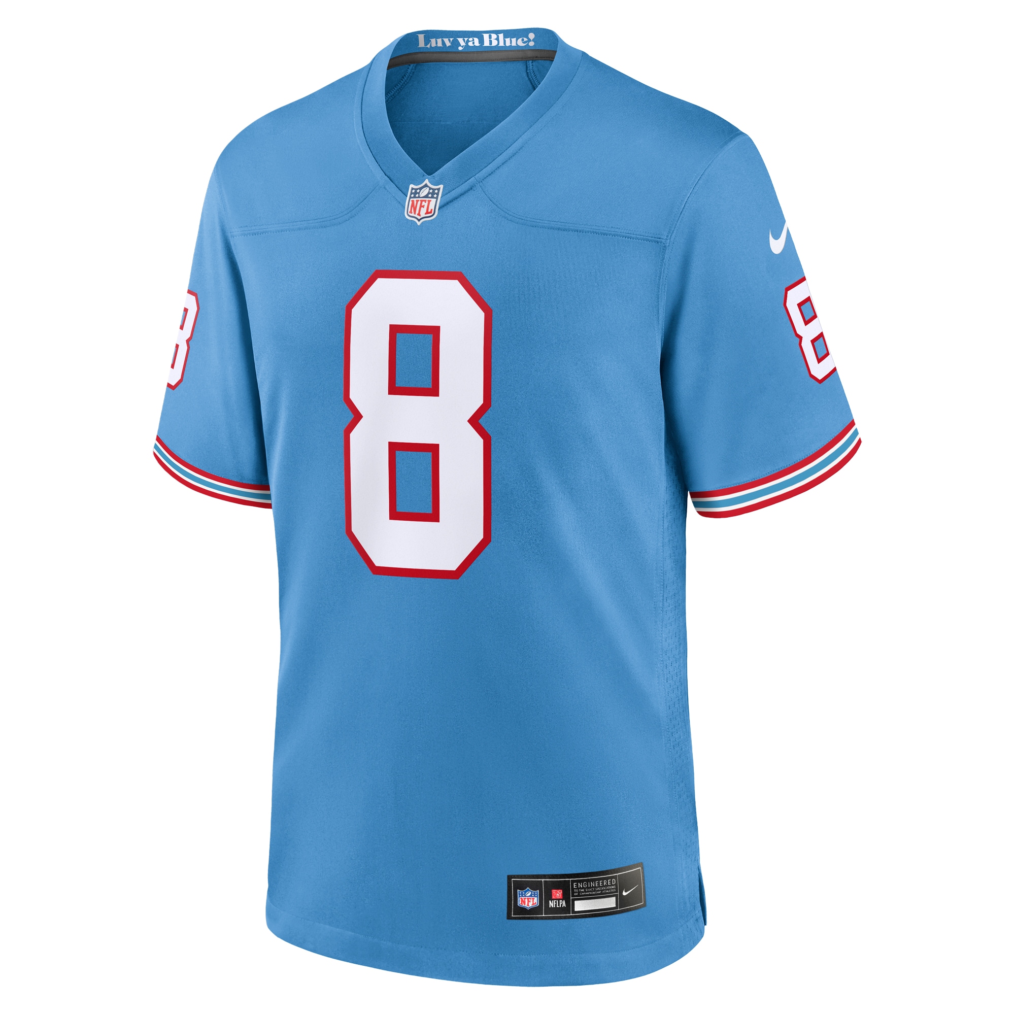 Tennessee Titans Will Levis Light Blue Oilers Throwback Player Game NFL Jersey Men's