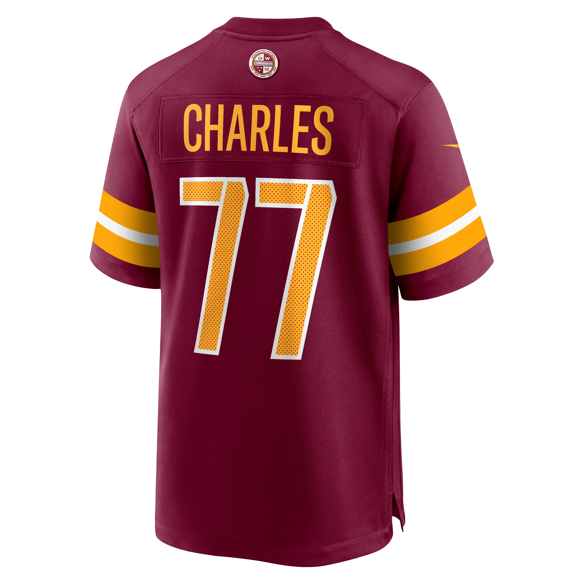 Washington Commanders Saahdiq Charles Burgundy Game NFL Jersey Men's