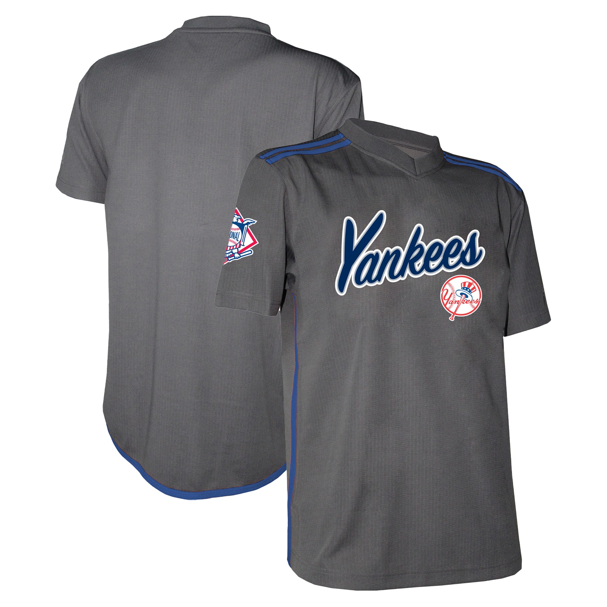 New York Yankees Stitches Charcoal Team V-Neck MLB Jersey Youth