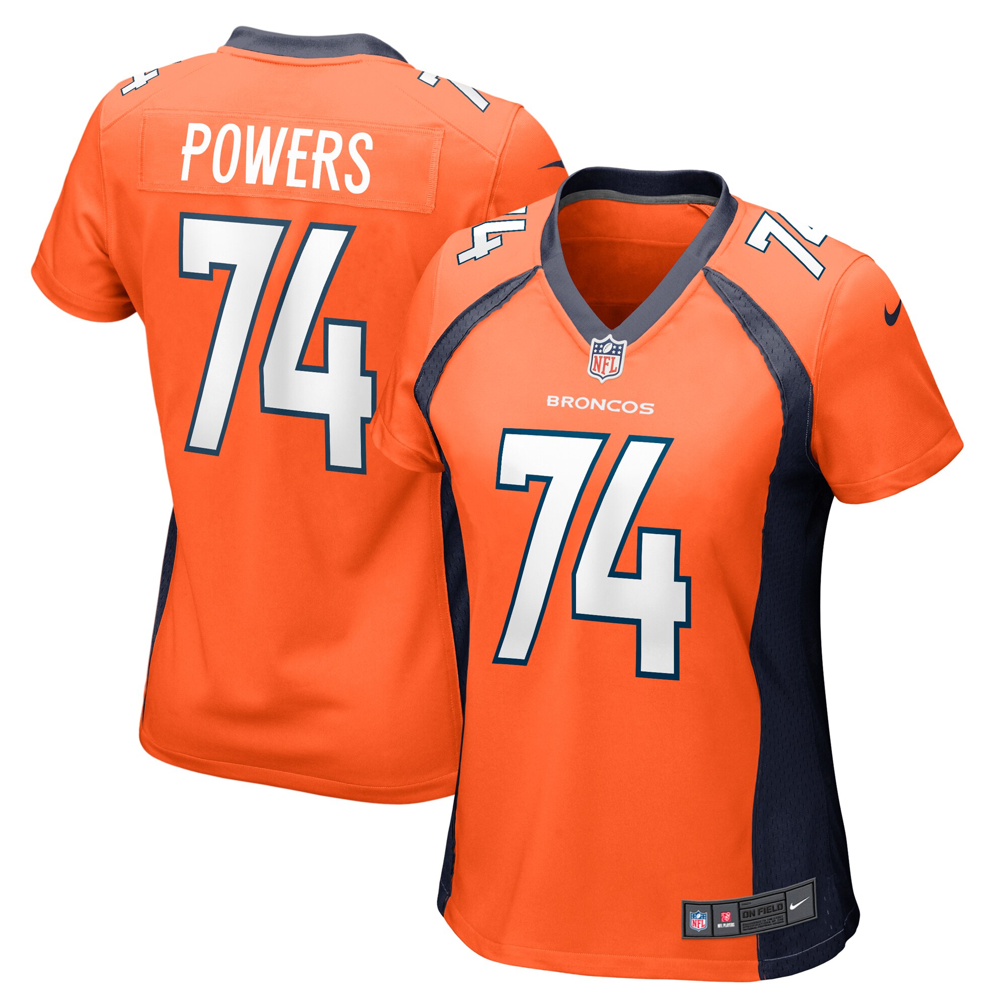 Denver Broncos Ben Powers Orange Game Player NFL Jersey Women's