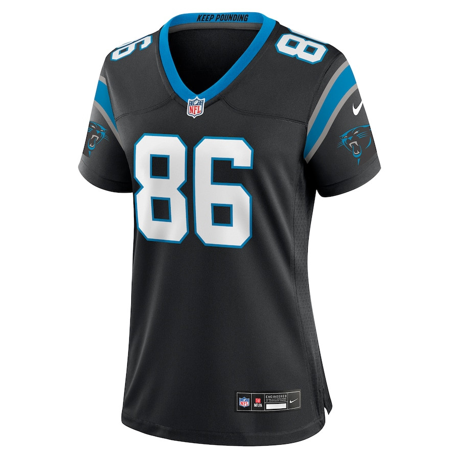 Mike Strachan 86 Carolina Panthers Game Black NFL Jersey Women's