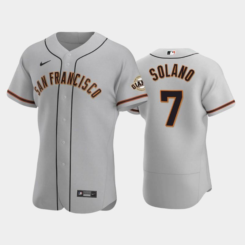 #7 Donovan Solano Gray Road San Francisco Giants MLB Jersey Men's