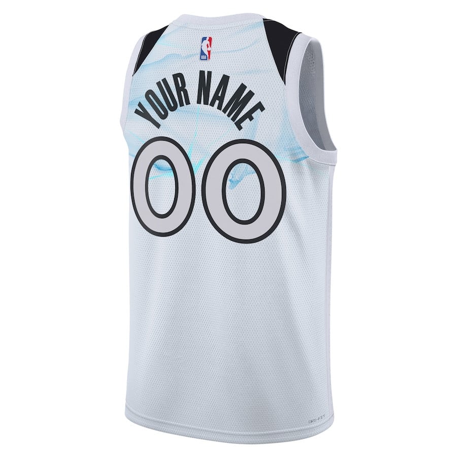 Minnesota Timberwolves Unisex 2024/25 Custom Swingman City Editio White NBA Jersey Unisex