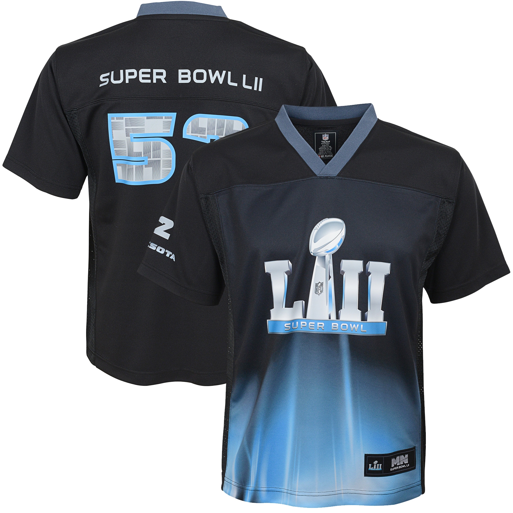 Youth Super Bowl LII Game Jersey - Black