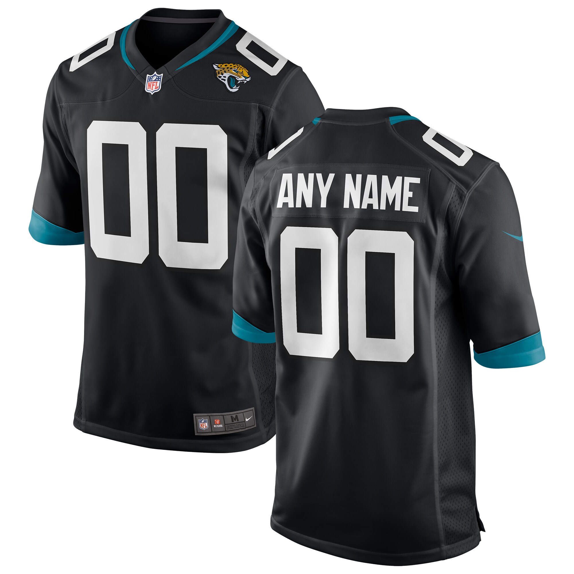 Jacksonville Jaguars Black Custom Game NFL Jersey Men's