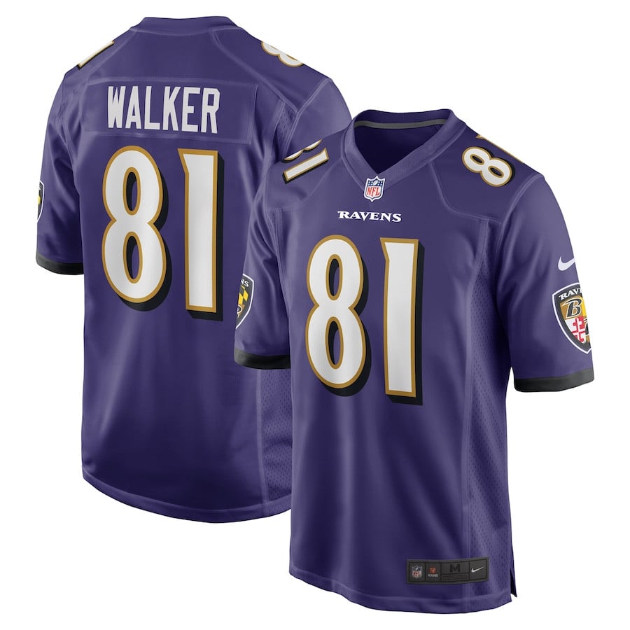Devontez Walker 81 Baltimore Ravens Team Game Purple NFL Jersey Men's
