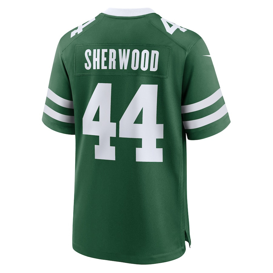 Jamien Sherwood 44 New York Jets Team Game Legacy Green NFL Jersey Men's