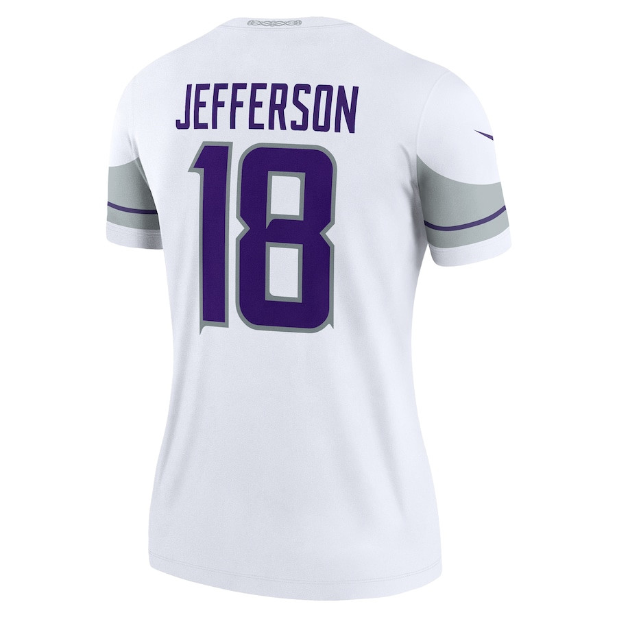 Justin Jefferson 18 Minnesota Vikings Alternate Legend White NFL Jersey Women's
