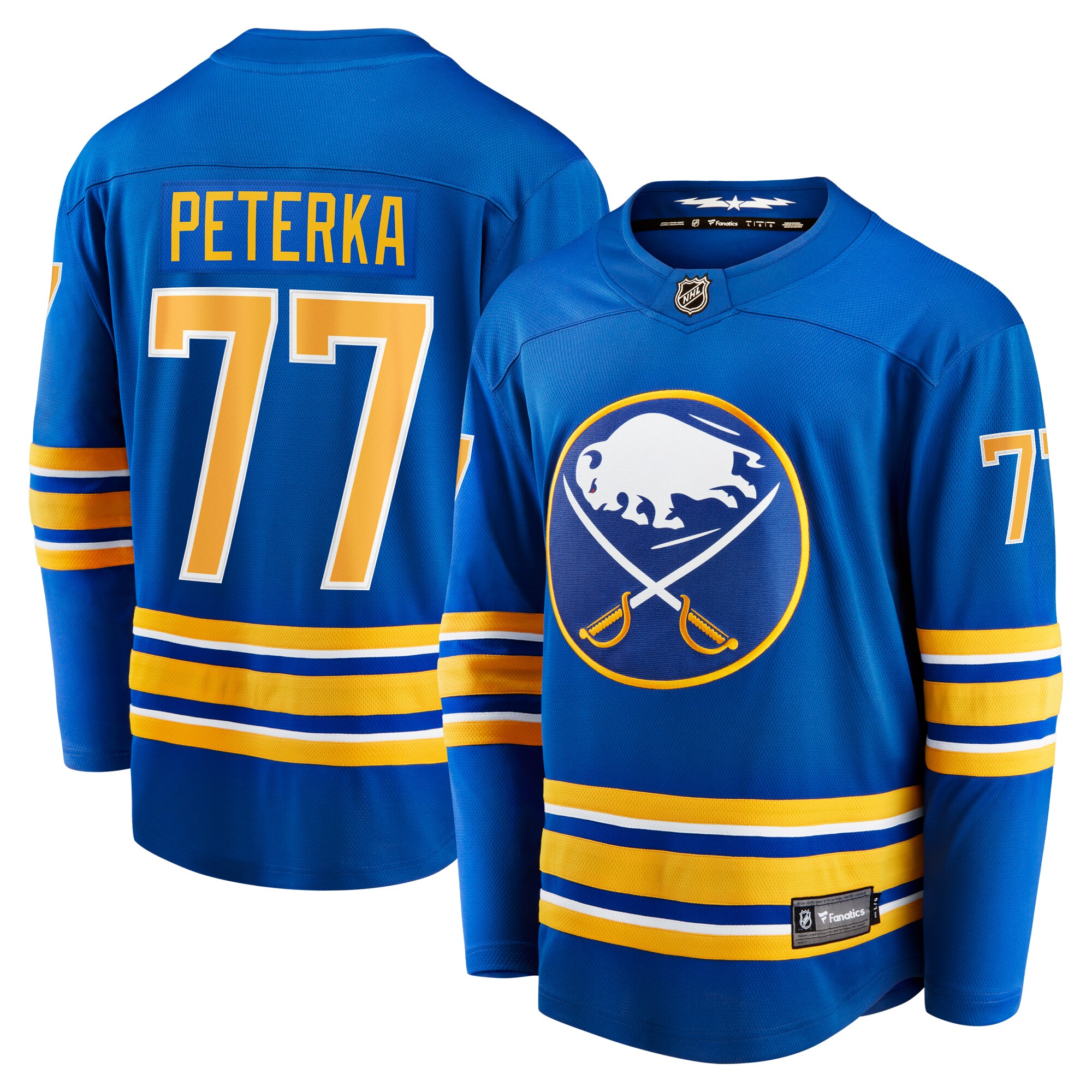 Buffalo Sabres JJ Peterka Royal Home Breakaway NHL Jersey Men's