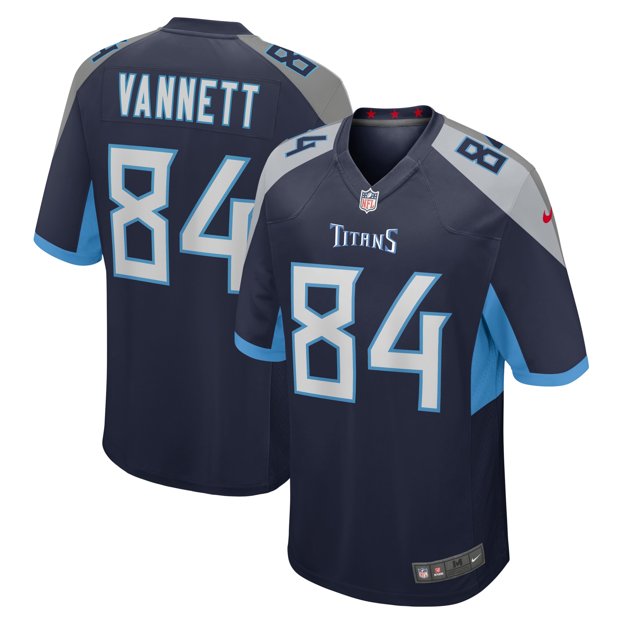 Tennessee Titans Nick Vannett Navy Game NFL Jersey Men's
