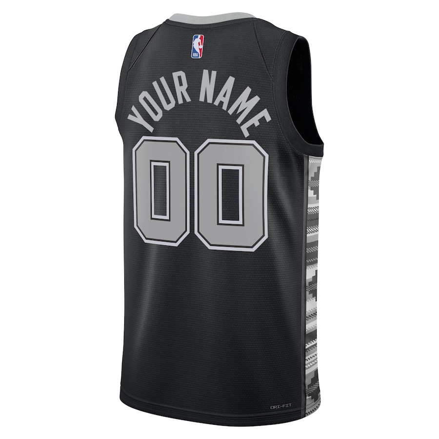 San Antonio Spurs Unisex Swingman Custom Statement Edition Black NBA Jersey Unisex