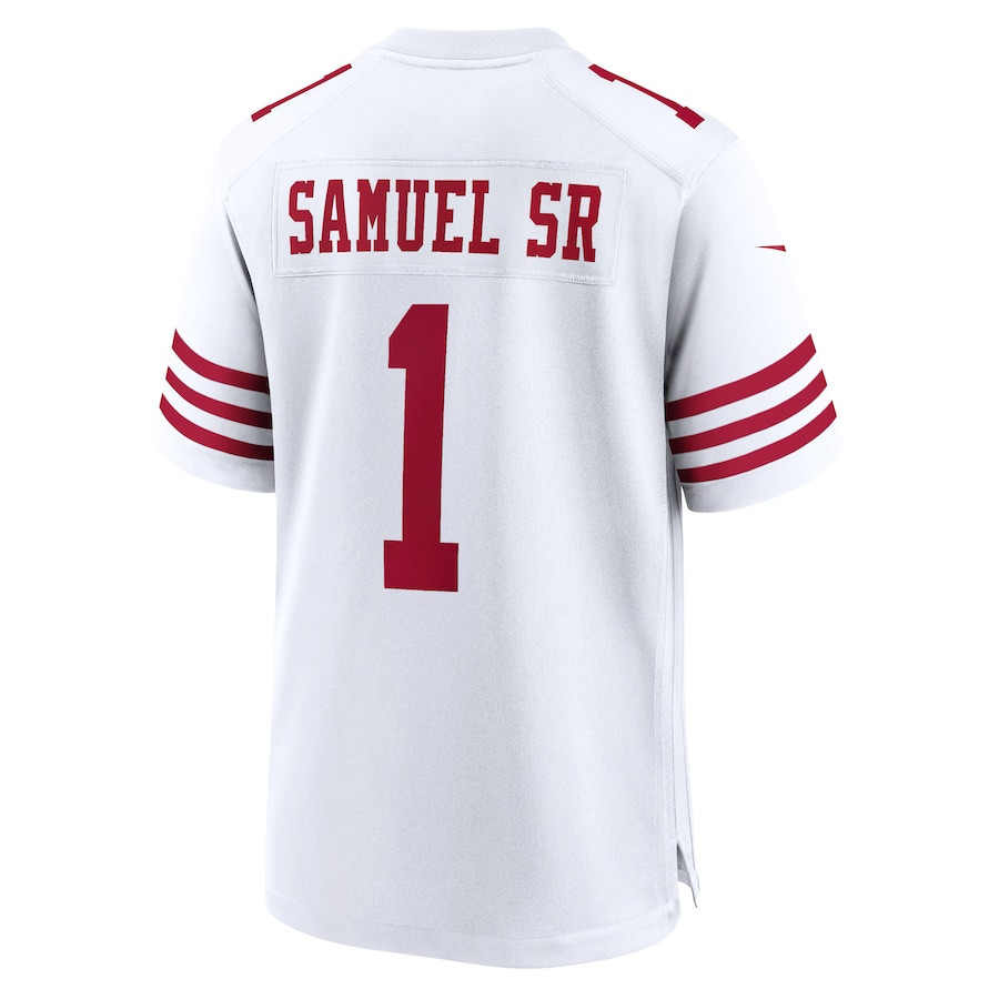 Deebo Samuel Sr 1 San Francisco 49ers Game White NFL Jersey Men's