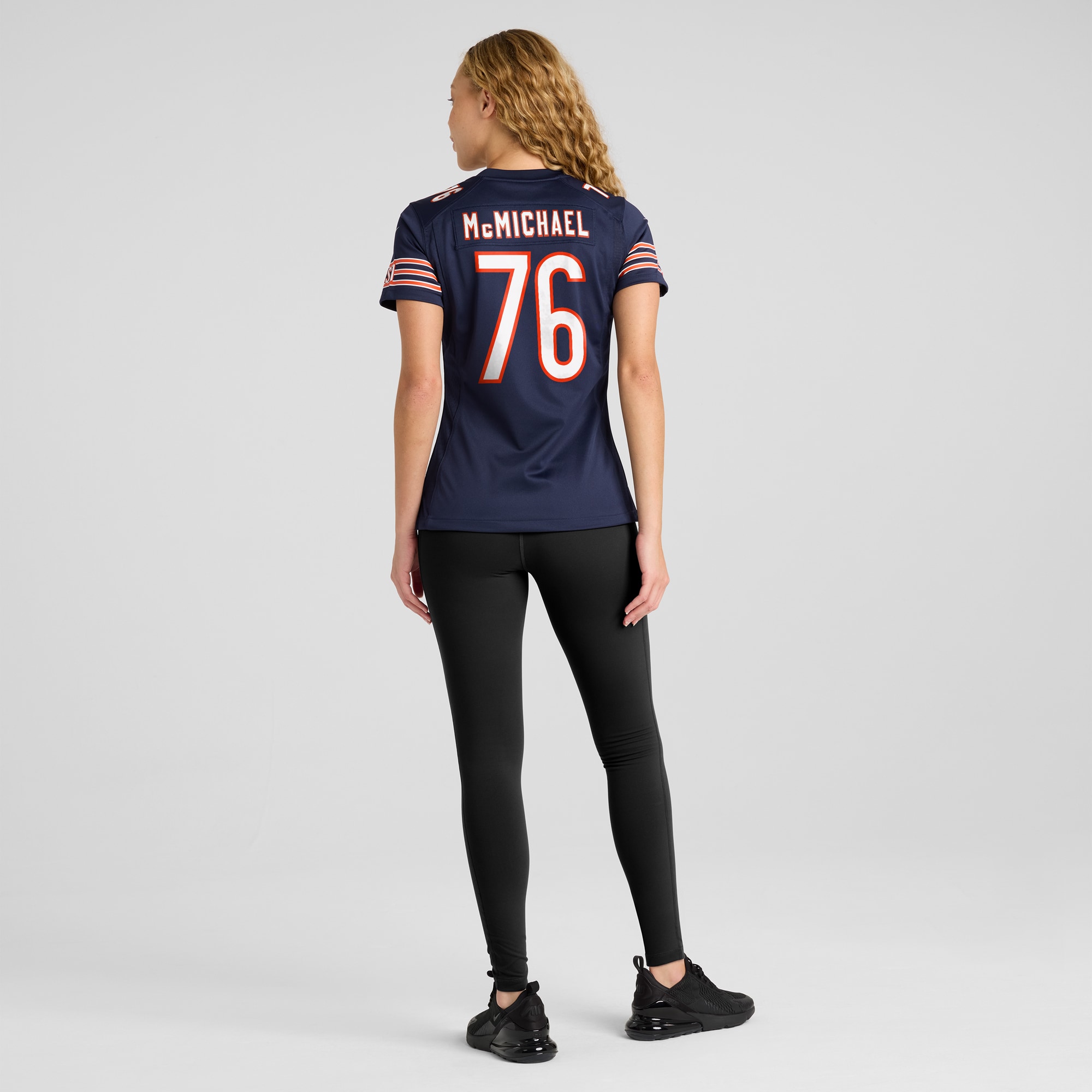 Chicago Bears Steve McMichael Navy Retired Player Game NFL Jersey Women's