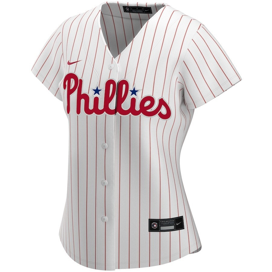 Philadelphia Phillies Home Custom White MLB Jersey Women's