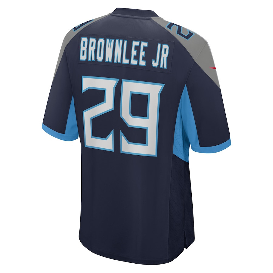 Jarvis Brownlee Jr. 29 Tennessee Titans Game Navy NFL Jersey Men's