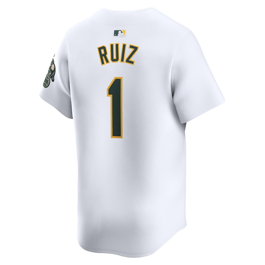 Esteury Ruiz 1 Oakland Athletics Home Limited Player White MLB Jersey Men's
