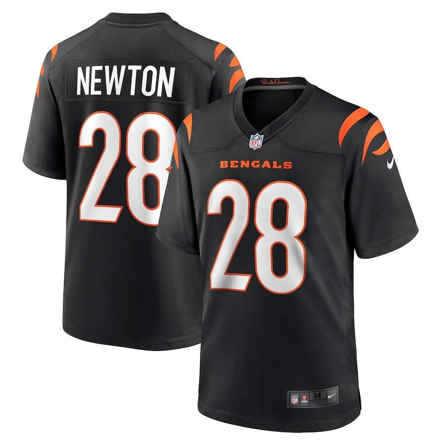Josh Newton 28 Cincinnati Bengals Game Black NFL Jersey Men's