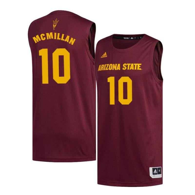 10 Jamelle McMillan Maroon Arizona State Sun Devils NCAA Jersey Men's