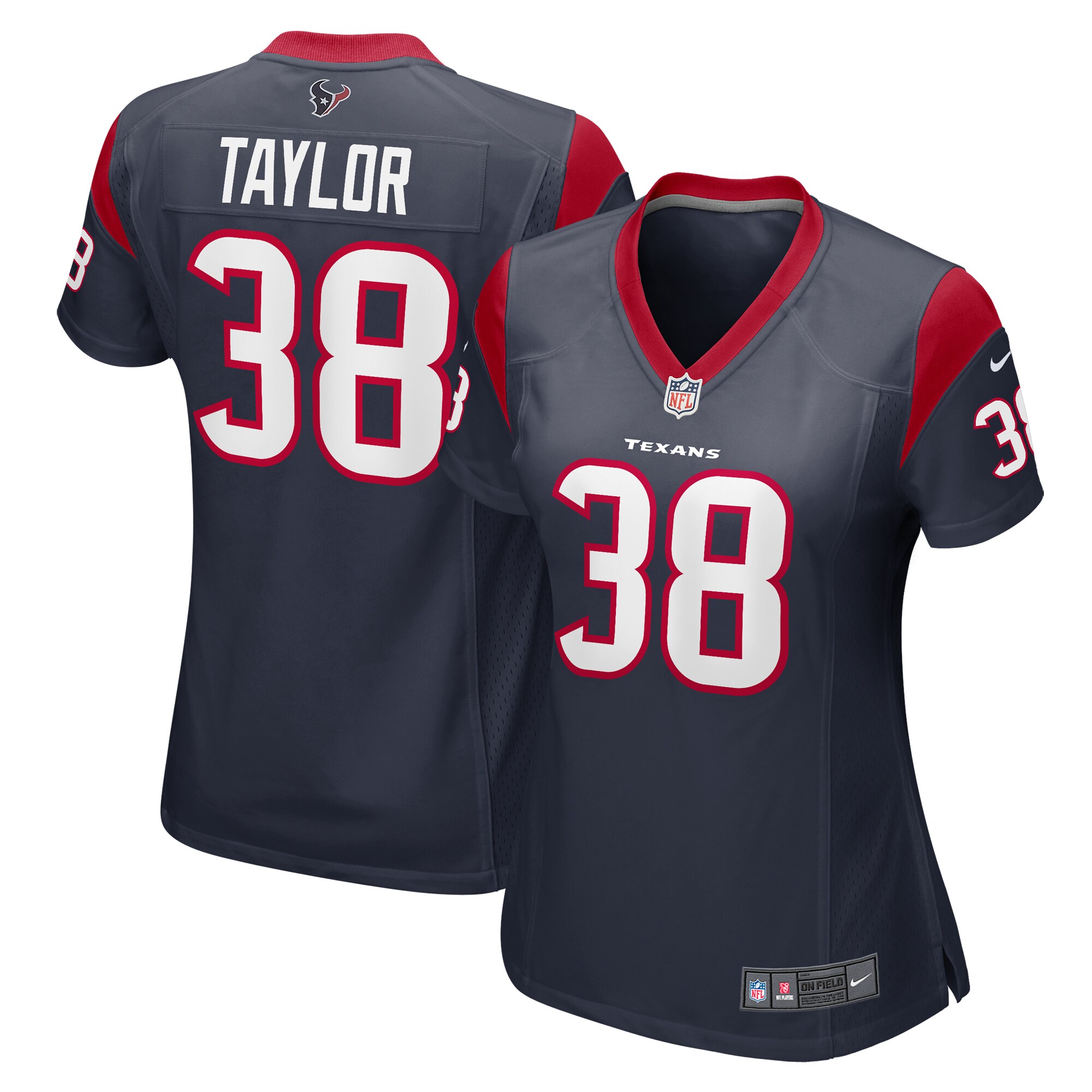Houston Texans J.J. Taylor Navy Team Game NFL Jersey Women's