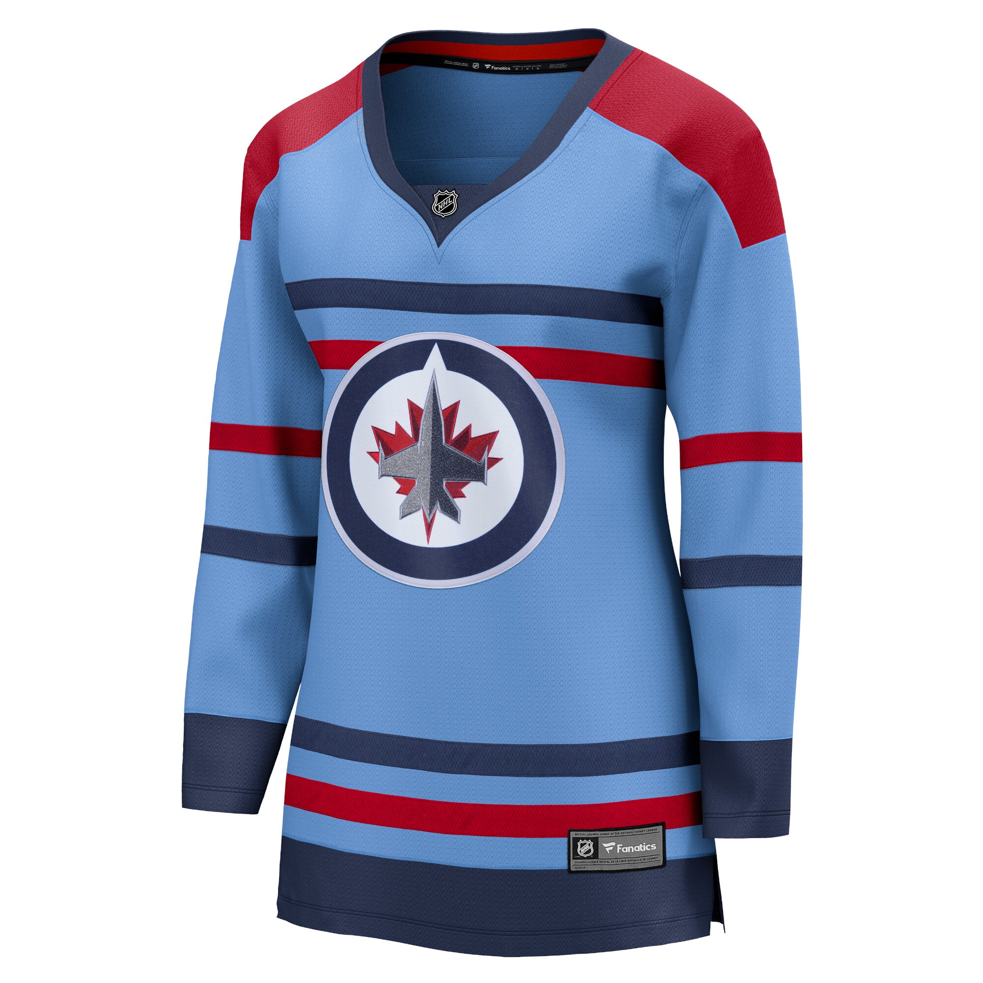 Winnipeg Jets Light Blue Anniversary Premier Breakaway NHL Jersey Women's