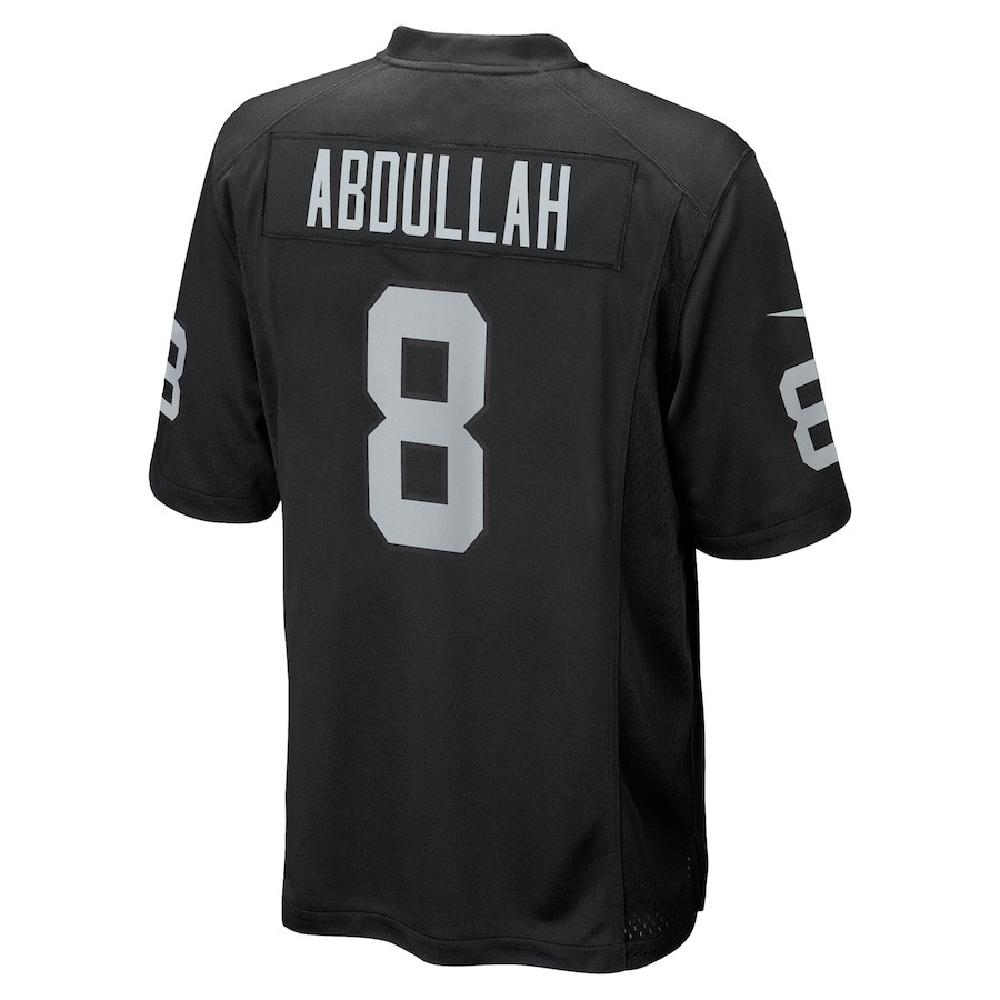Ameer Abdullah 8 Las Vegas Raiders Team Game Black NFL Jersey Men's