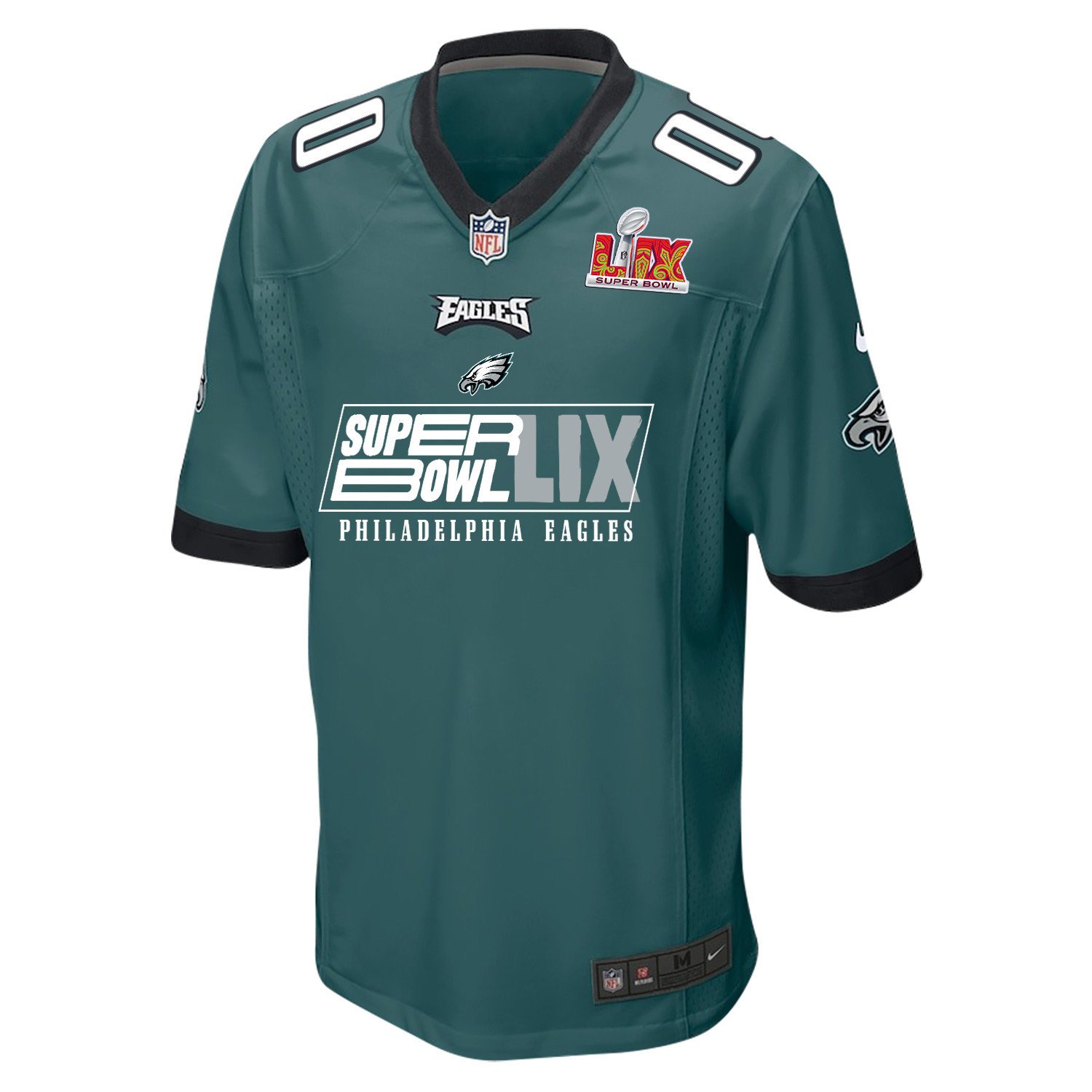 Philadelphia Eagles Super Bowl LIX Game Midnight Green NFL Jersey Men's
