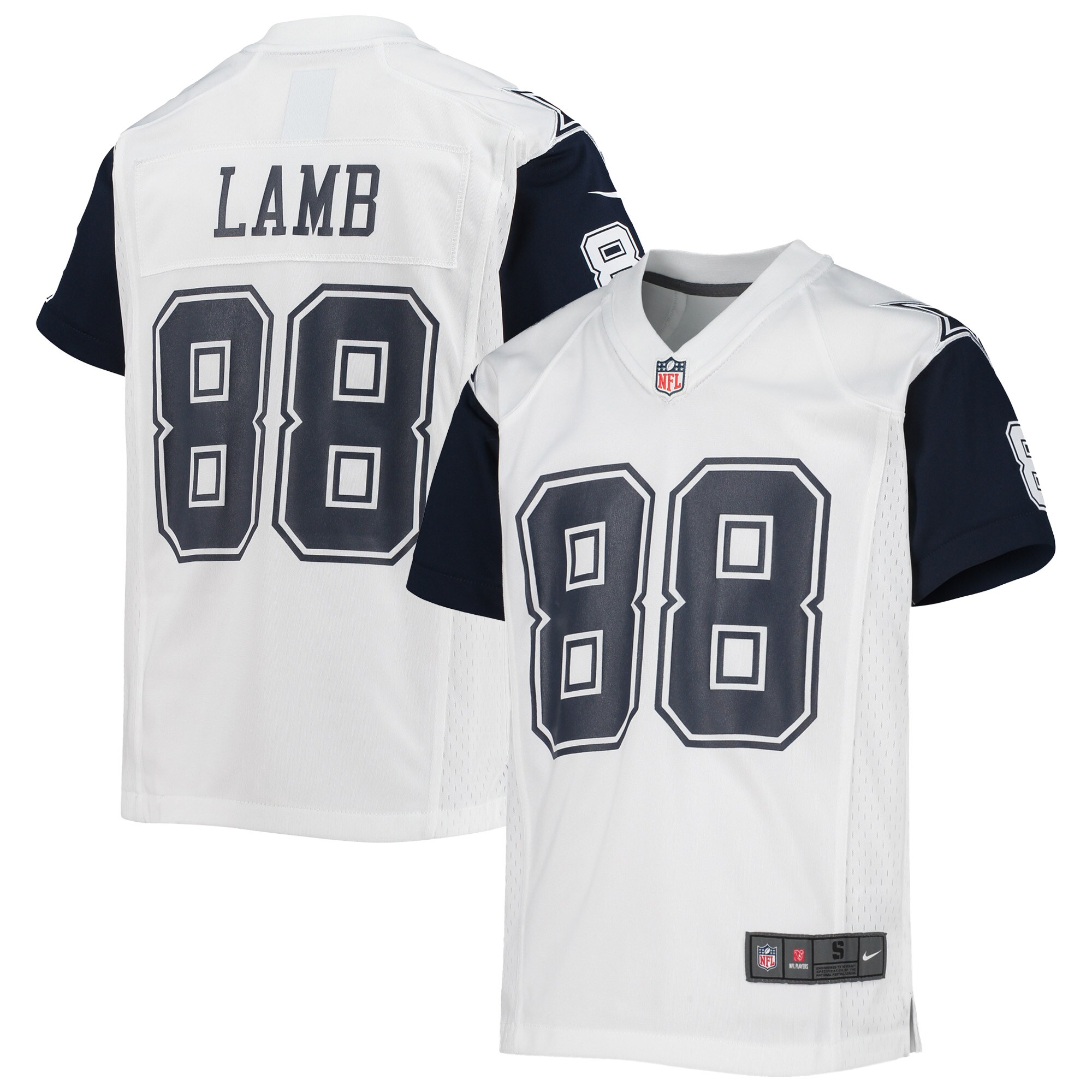 Dallas Cowboys CeeDee Lamb White Alternate Game NFL Jersey Youth