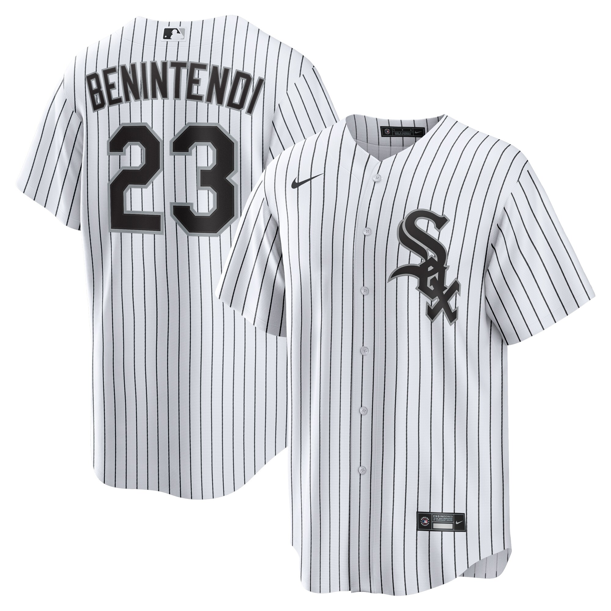 Chicago White Sox Andrew Benintendi White/Black Home Official Player MLB Jersey Men's
