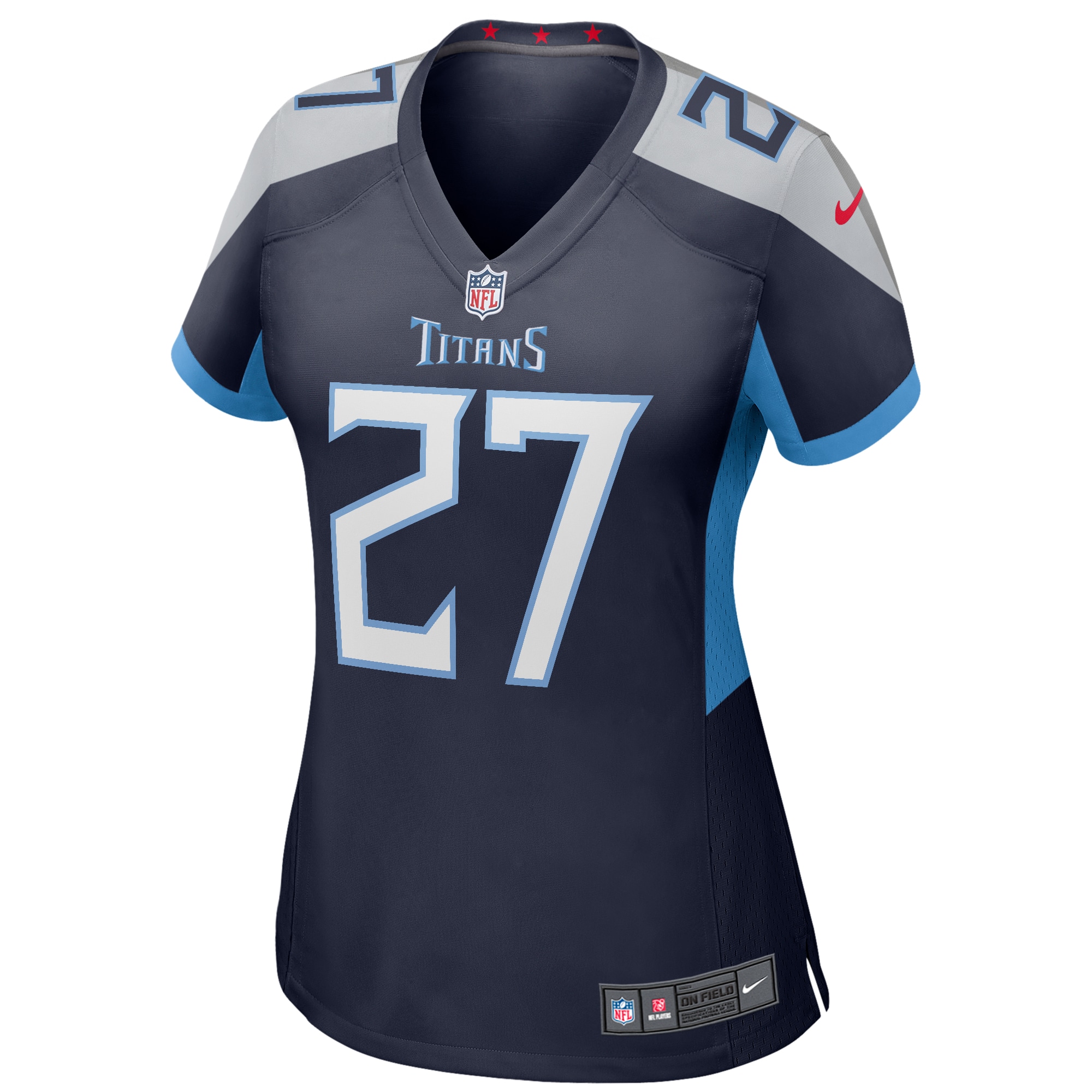 Tennessee Titans Eddie George Navy Game Retired Player NFL Jersey Women's